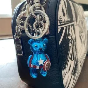 Coach Marvel Captain America Bag Charm Keychain